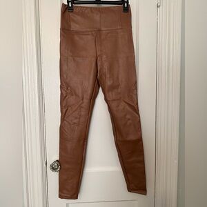 Love, Fire Tan Faux Leather Leggings Size Medium